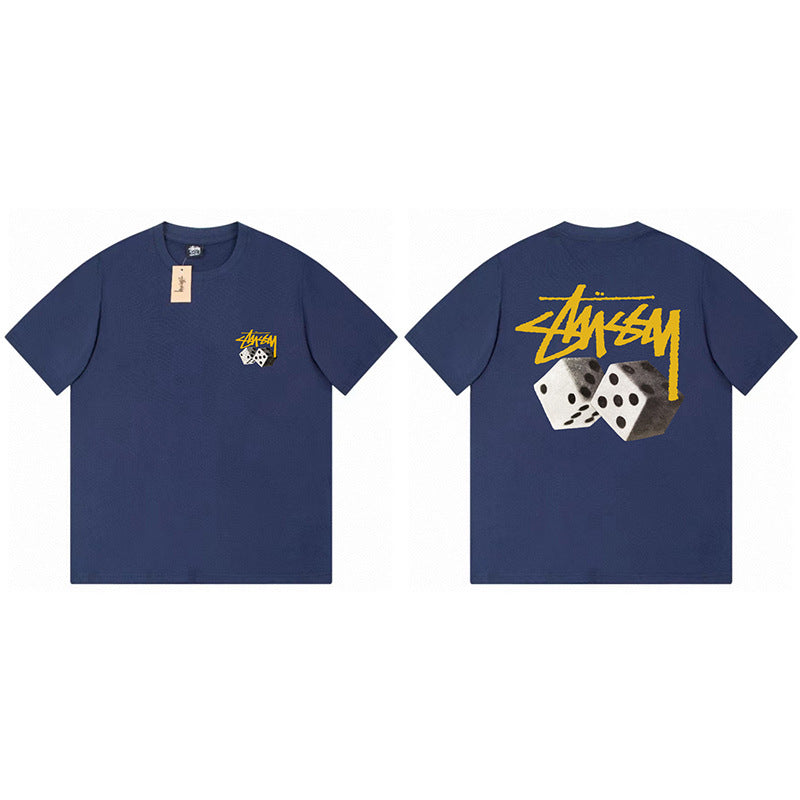 Stussy Graphic Print Collection Loose Casual Short Sleeve T-Shirt