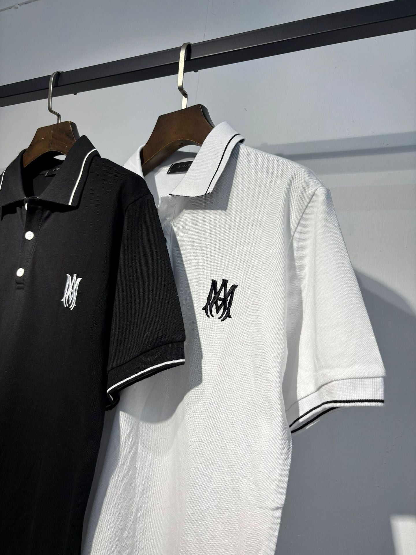 Amiri Embroidery Letter Loose Short Sleeve Polo Shirt Unisex