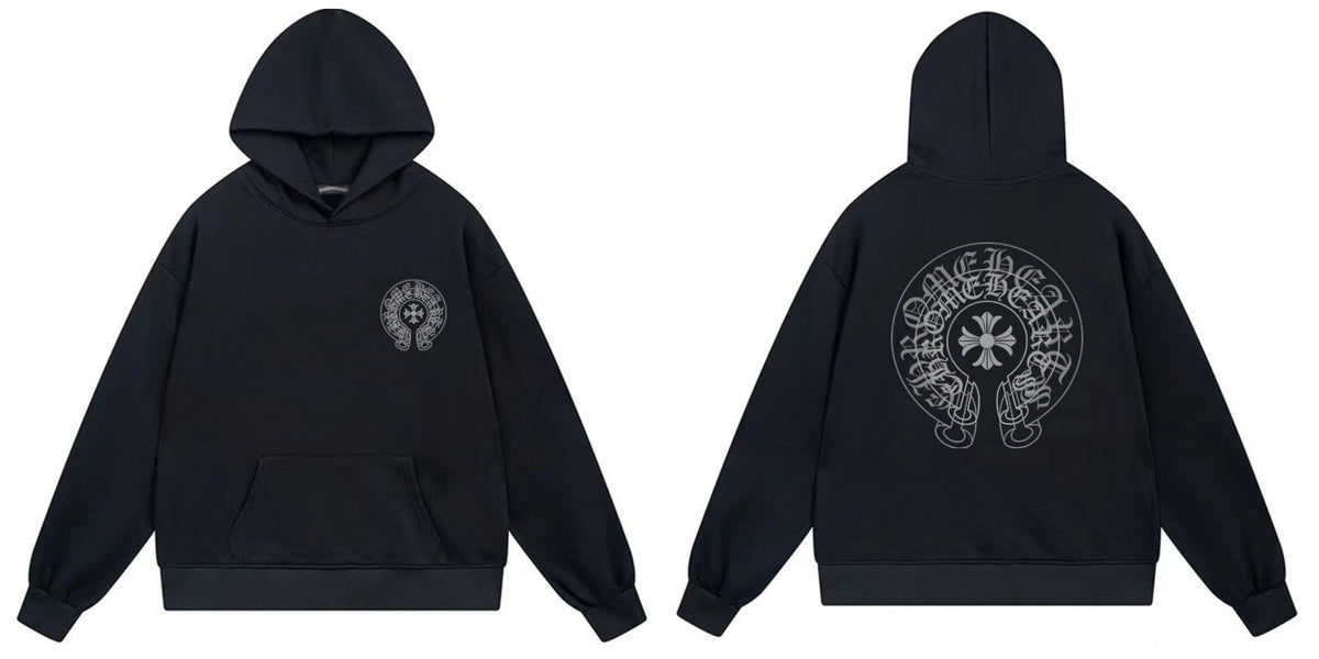 Chrome Hearts Cross Horseshoe Hoodie Vintage Goth Streetwear Pullover