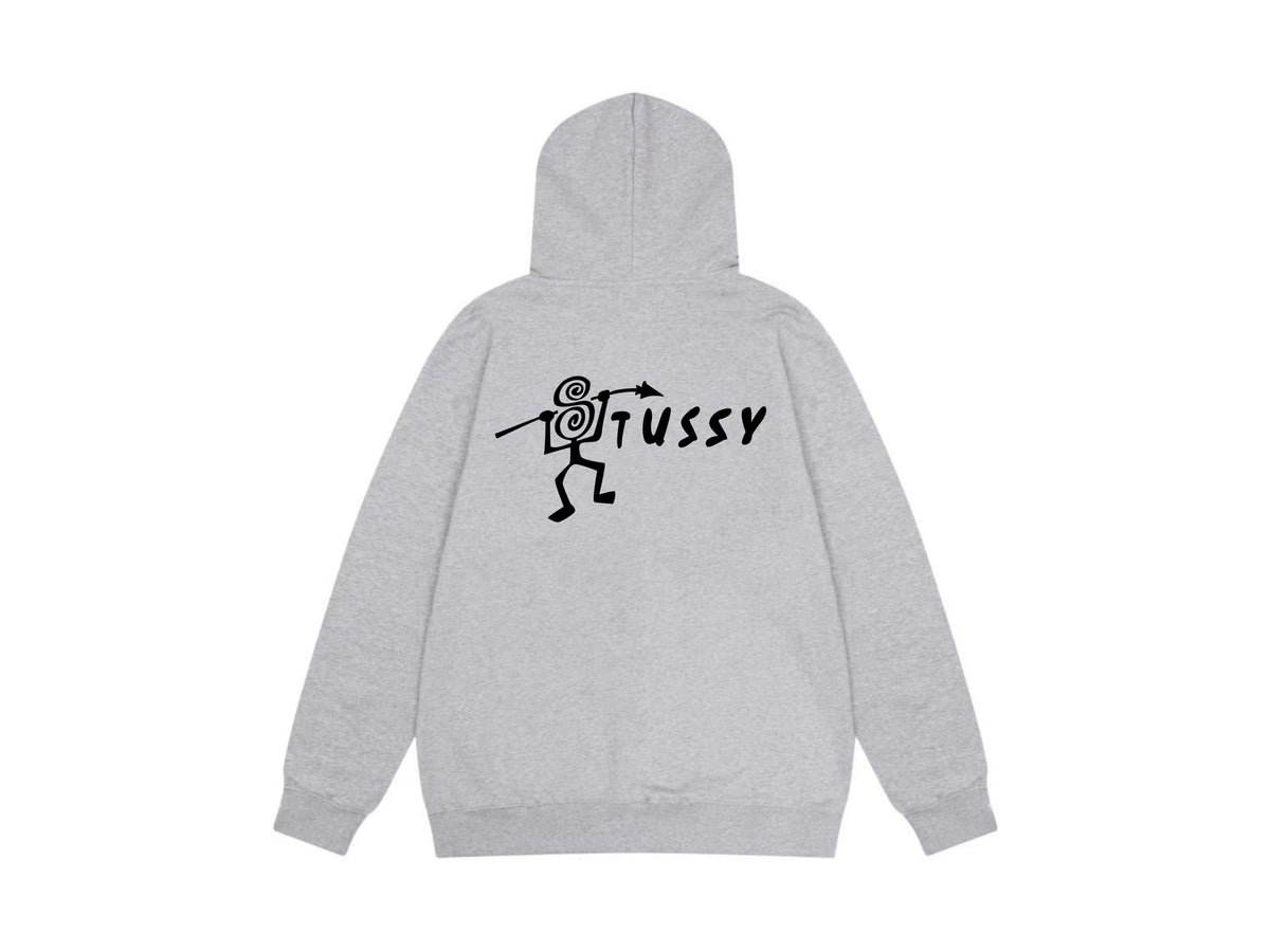 Stussy Zip Up Hoodie Multi Graphic Letter Print Streetwear Jacket