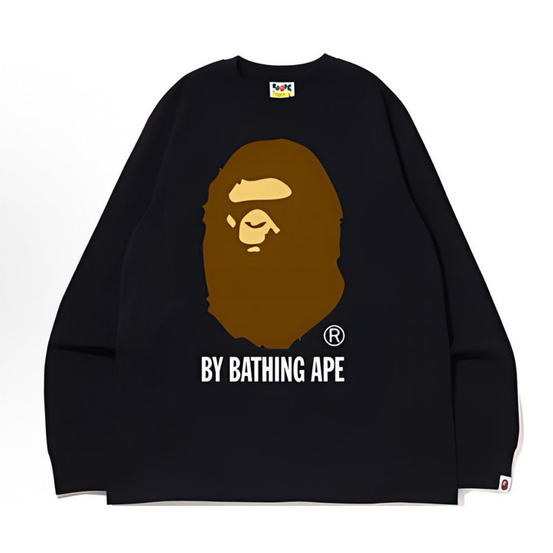 Bape Baby Milo Camo Ape Head Graphic Oversized Long Sleeve Tee Street