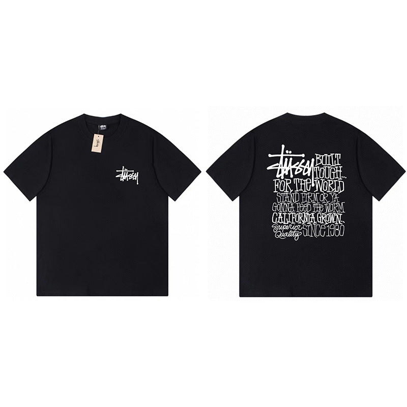 Stussy Graphic Print Collection Loose Casual Short Sleeve T-Shirt