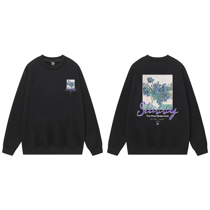 Stussy Graphic Crewneck Sweatshirt 8 Ball Dice Street Casual Pullover