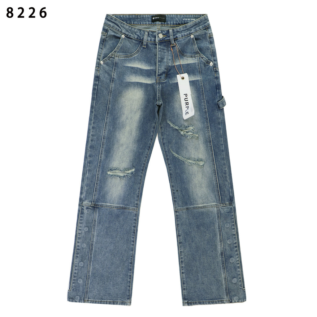 Purple Brand Carpenter Button Hem Denim Jeans Unisex