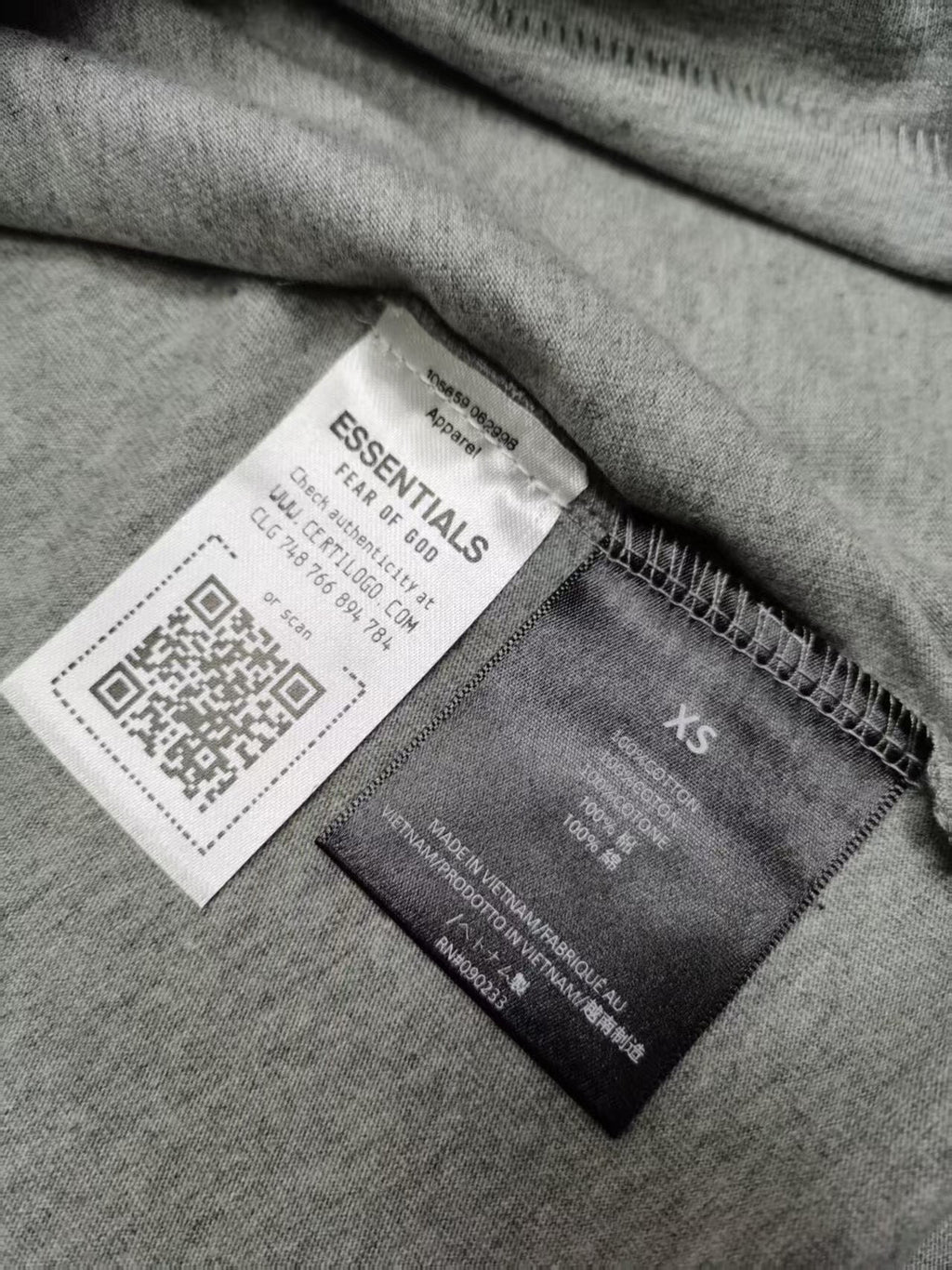 Fear Of God Essentials Rubber Print Letter Crew Neck Short Sleeve T Shirt