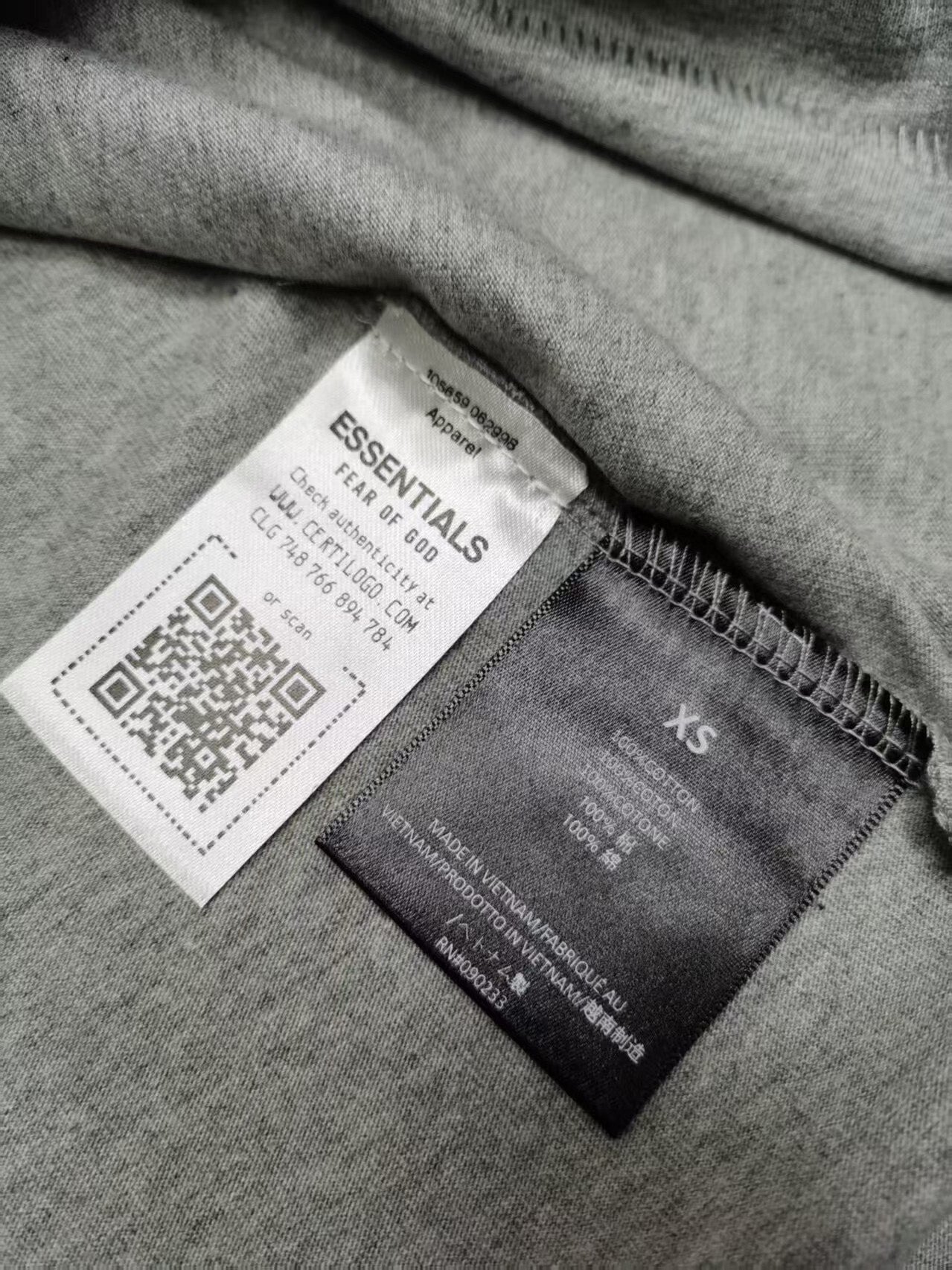 Fear Of God Essentials Rubber Print Letter Crew Neck Short Sleeve T Shirt
