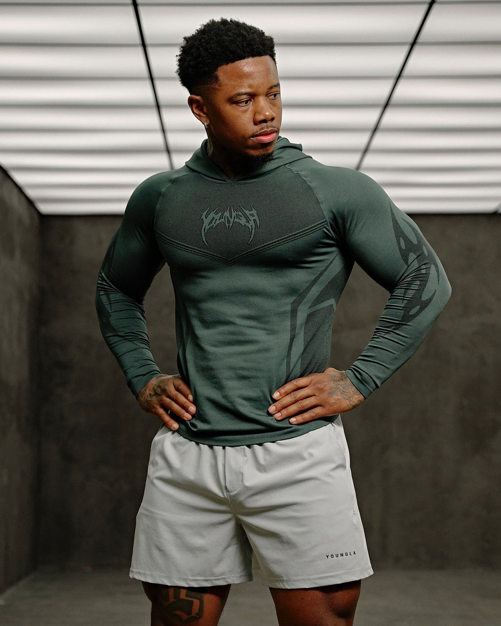 YOUNGLA 8062 Warrior Compression Hoodies