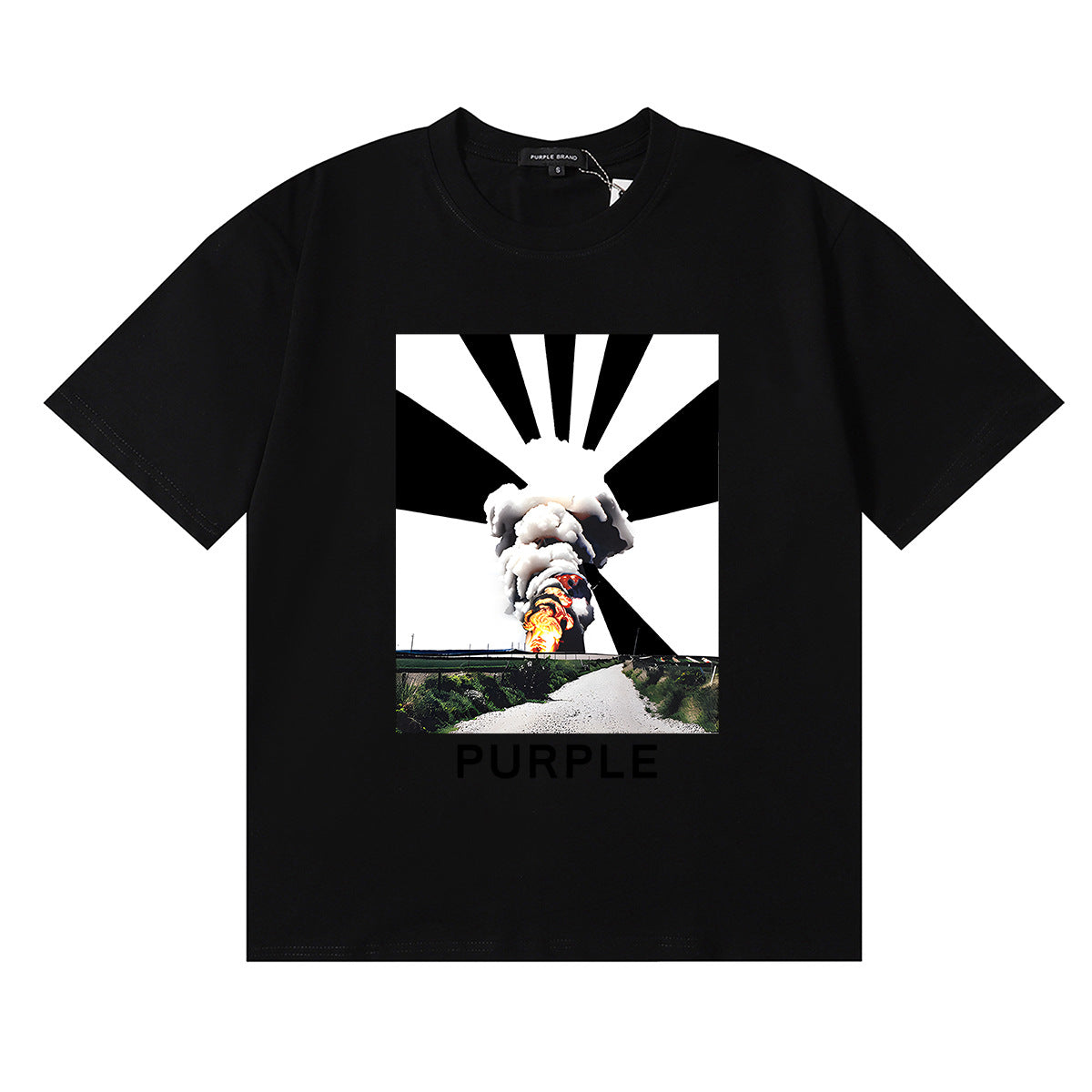 Purple Brand Graphic Tee Loose Unisex Vintage Streetwear T-Shirt