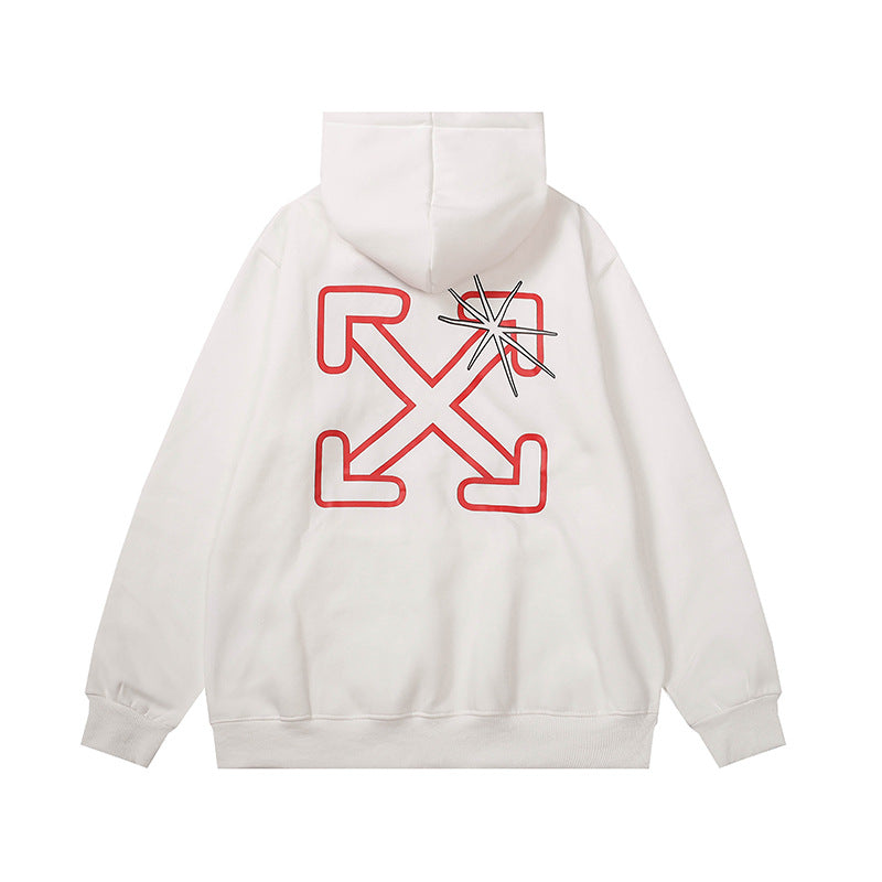 Off-White Arrow Graphic Print Hoodie Streetwear Unisex