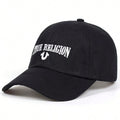True Religion Embroidered Soft Top Baseball Cap Unisex Outdoor Casual Dad Hat