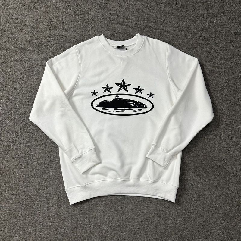 Corteiz Island Letter Graphic Oversized Crewneck Streetwear