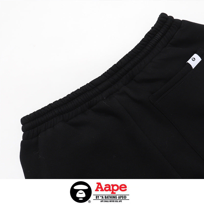 BAPE Aape Ape Face Universe Print Cuffed Jogger Sweatpants Unisex
