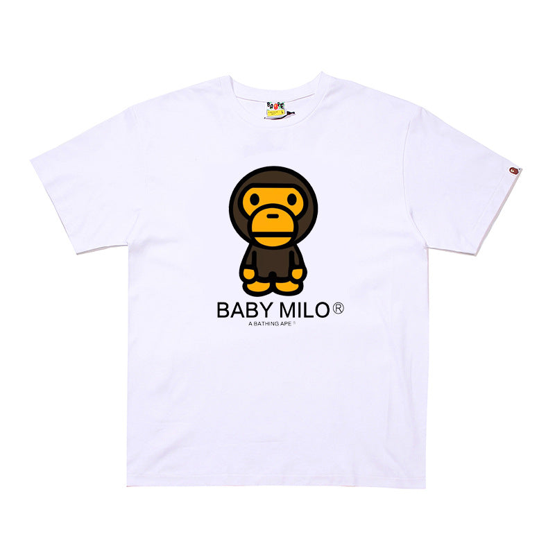 Bape Multi‑Ape‑Head Graphic Oversized Tee Streetwear Unisex