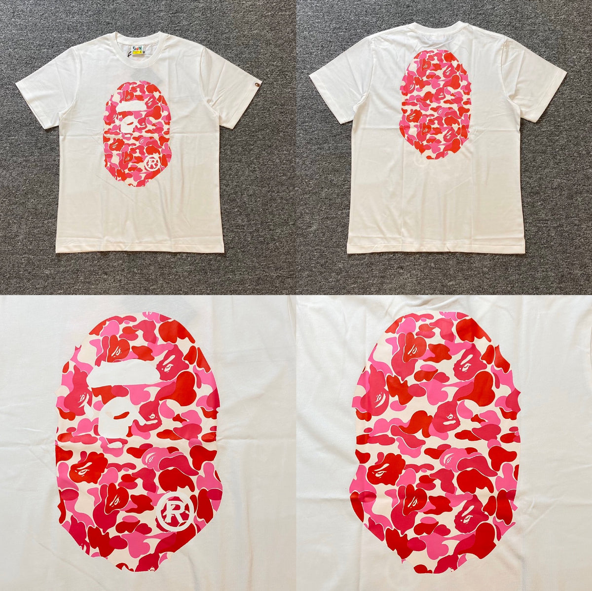 Bape Ape Head Camo Graphic Oversized Short Sleeve Tee Multi‑Style