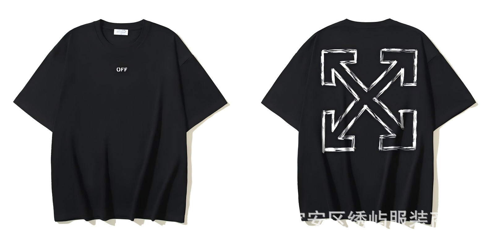 Figure Arrow Graphic Print Streetwear Crew Neck Short Sleeve T Shirt