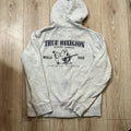 Y2K Vintage Stitch Zip Up Hoodie Horseshoe Embroidery