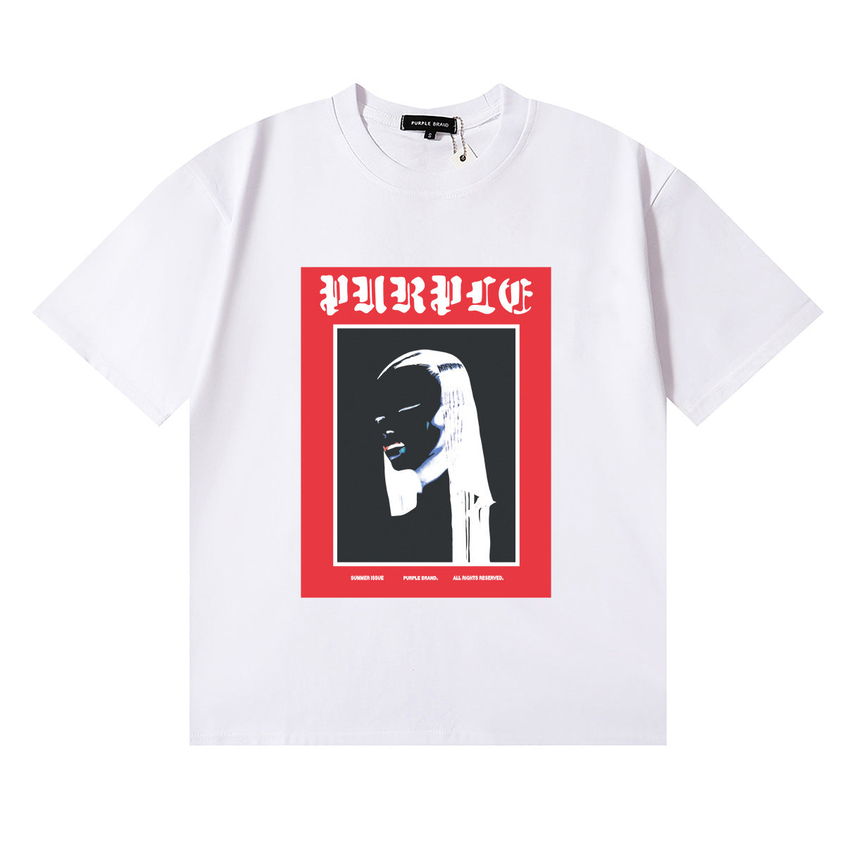 Purple Brand Graphic Tee Loose Unisex Vintage Streetwear T-Shirt