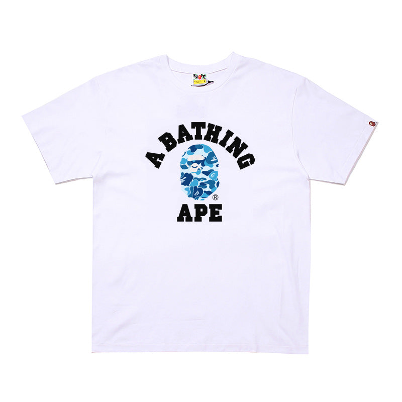 Bape Multi‑Ape‑Head Graphic Oversized Tee Streetwear Unisex