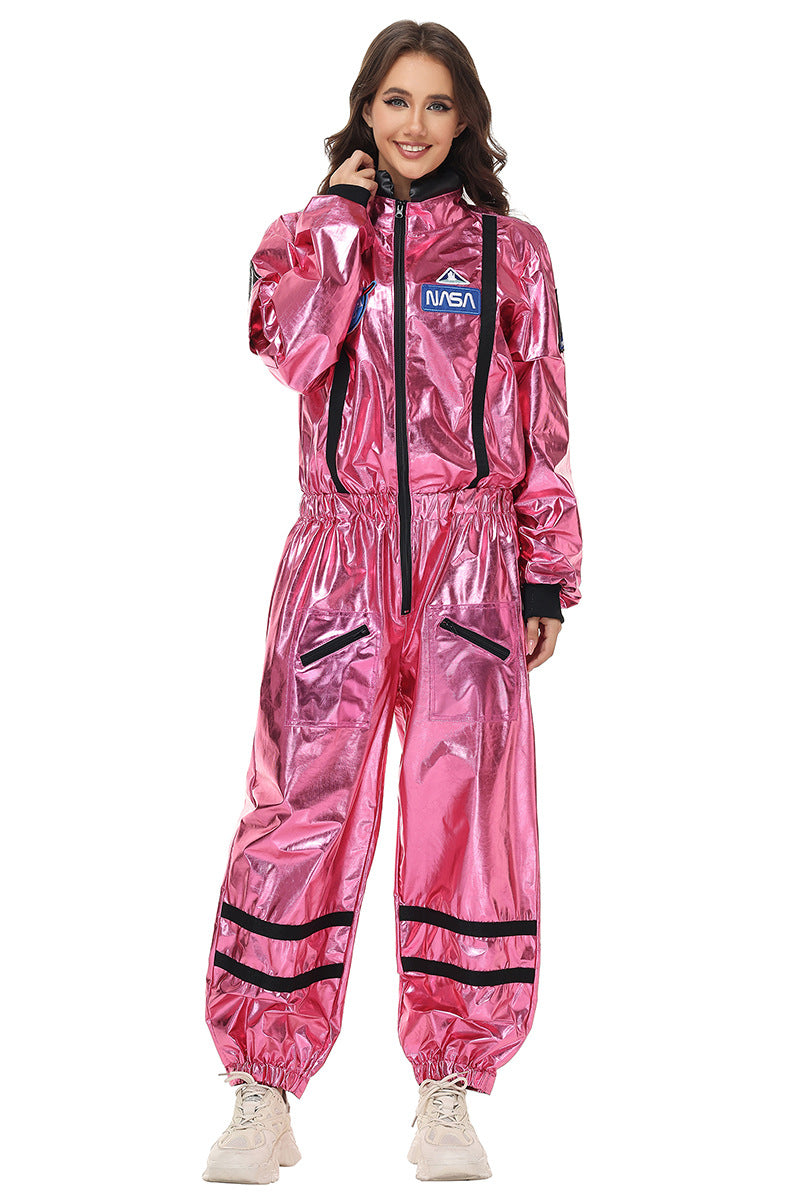 Halloween Women Astronaut Space Suit Cosplay Pilot Jumpsuit Party Sets