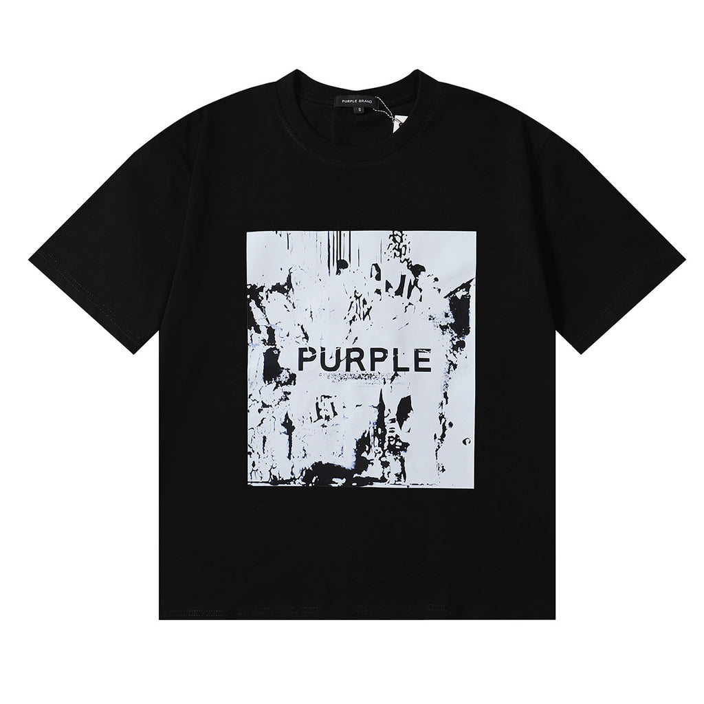 Purple Brand Graphic Tee Loose Unisex Vintage Streetwear T-Shirt