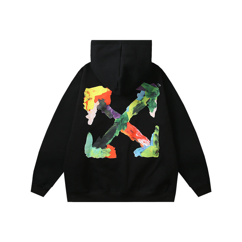 Off-White Arrow Graphic Print Hoodie Streetwear Unisex