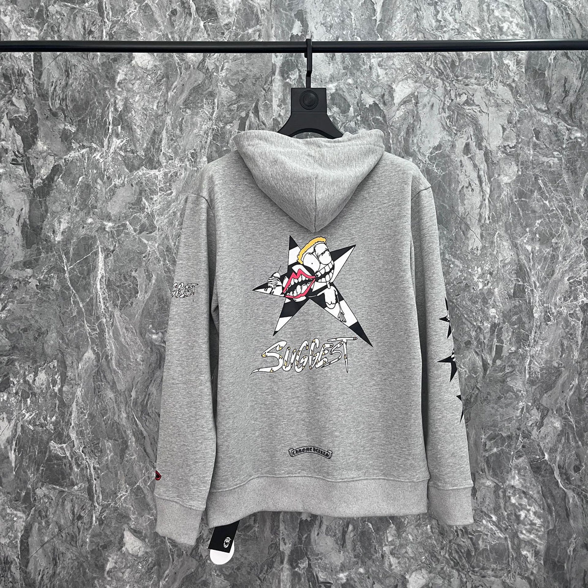 Chrome Hearts Multi‑Cross Graphic Oversized Hoodie Streetwear Unisex