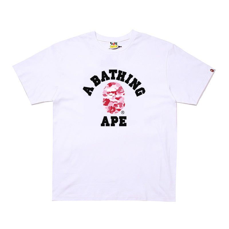 Bape Multi‑Ape‑Head Graphic Oversized Tee Streetwear Unisex