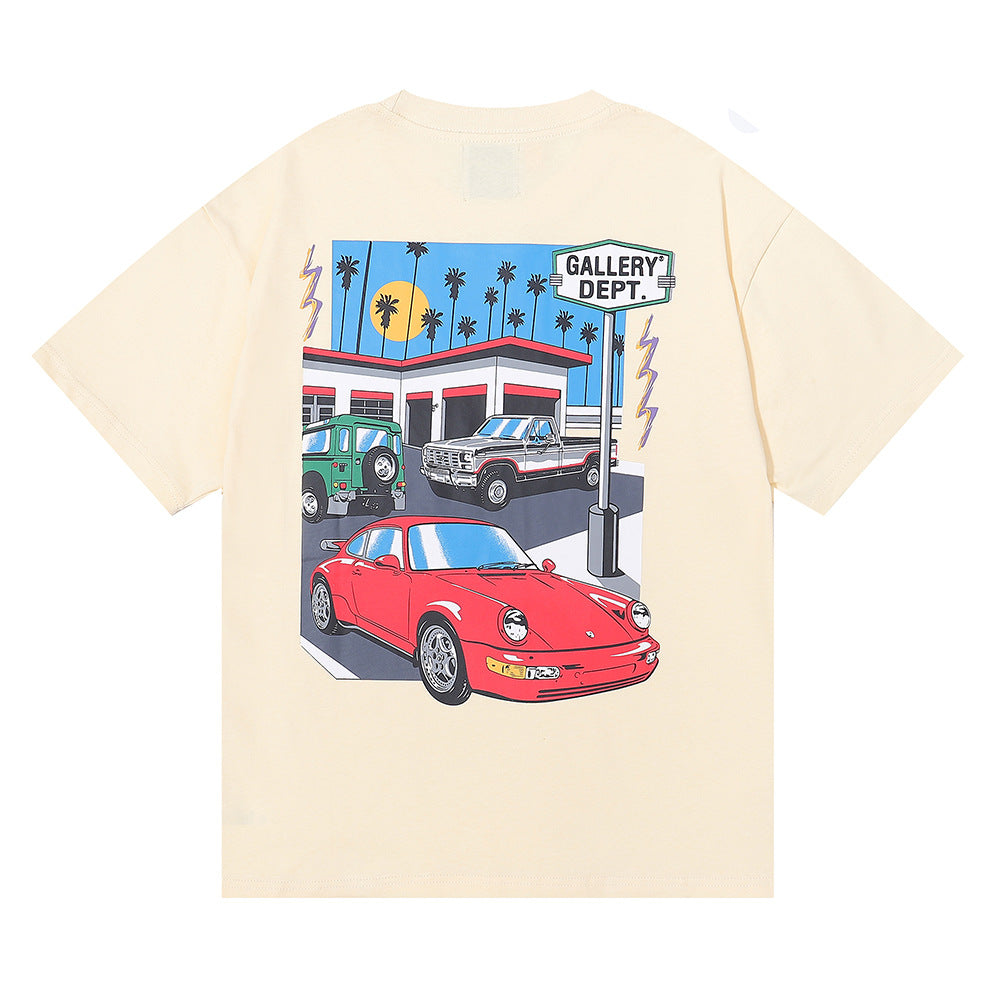 Gallery Dept Classic Logo Slogan Crew Neck Short Sleeve T‑Shirt Unisex