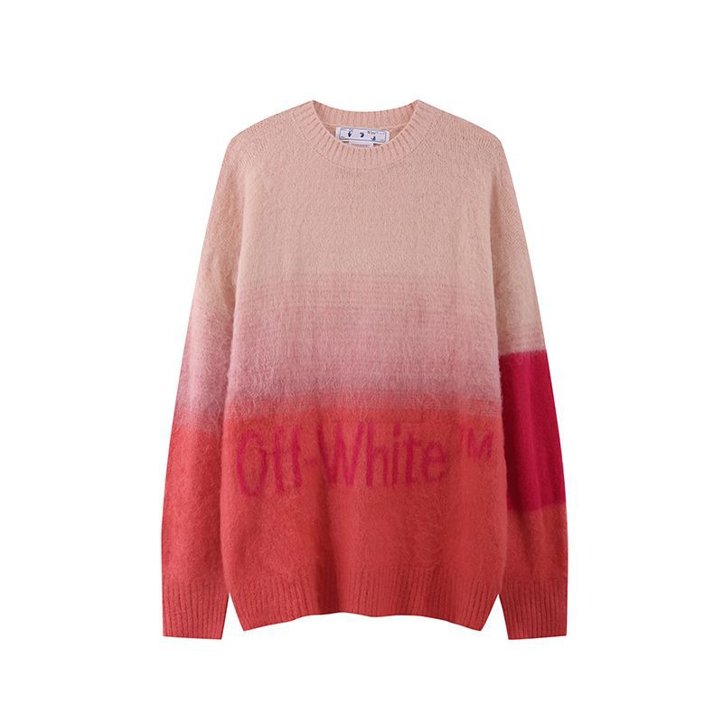 Off-White Diag Ombre Brushed Knit Crewneck Arrows Jumper