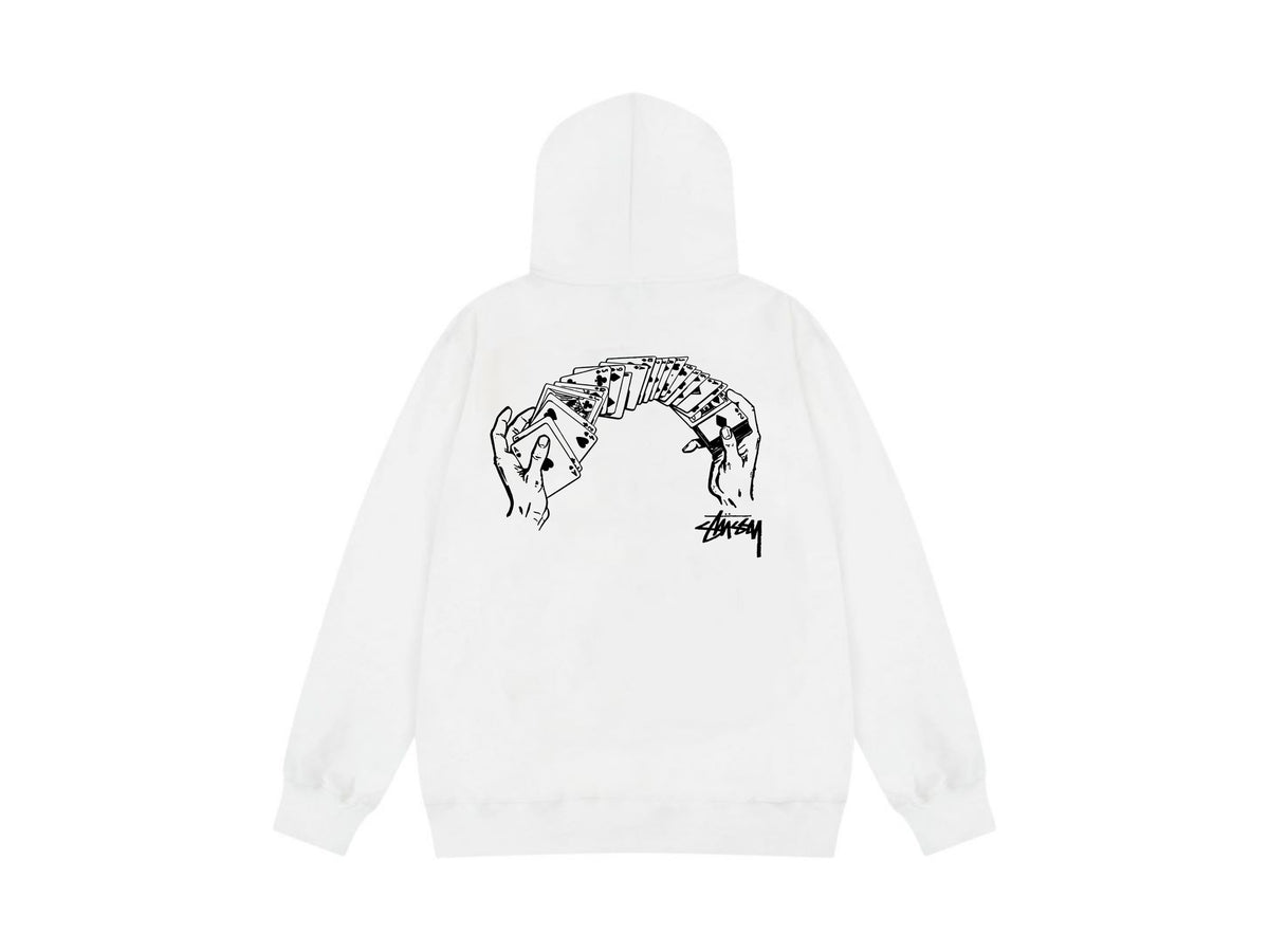 Stussy Zip Up Hoodie Multi Graphic Letter Print Streetwear Jacket