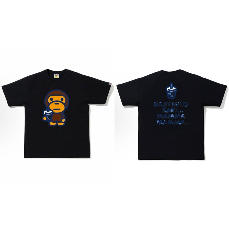 Bape Ape Head Graphic Short Sleeve Tee Streetwear Unisex