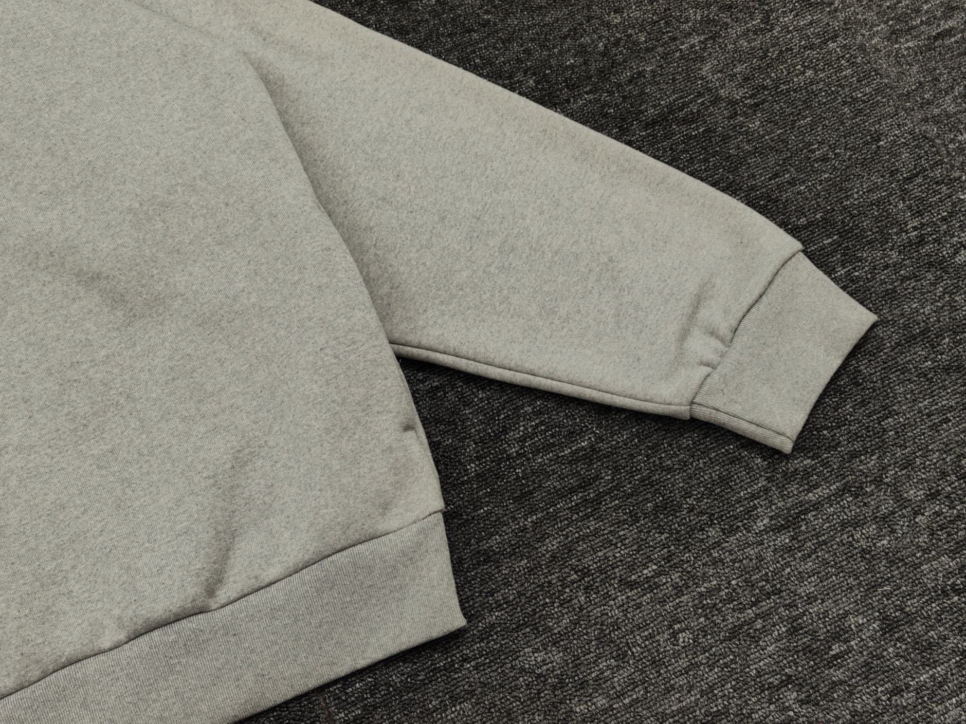 Fleece Lined Arch Letter Streetwear Print Pullover Hoodie