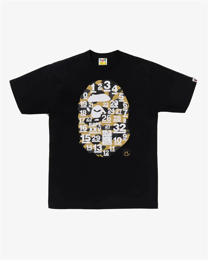 Bape Ape Head Shark Baby Milo Multi‑Print Heavyweight Tee Multi‑Style