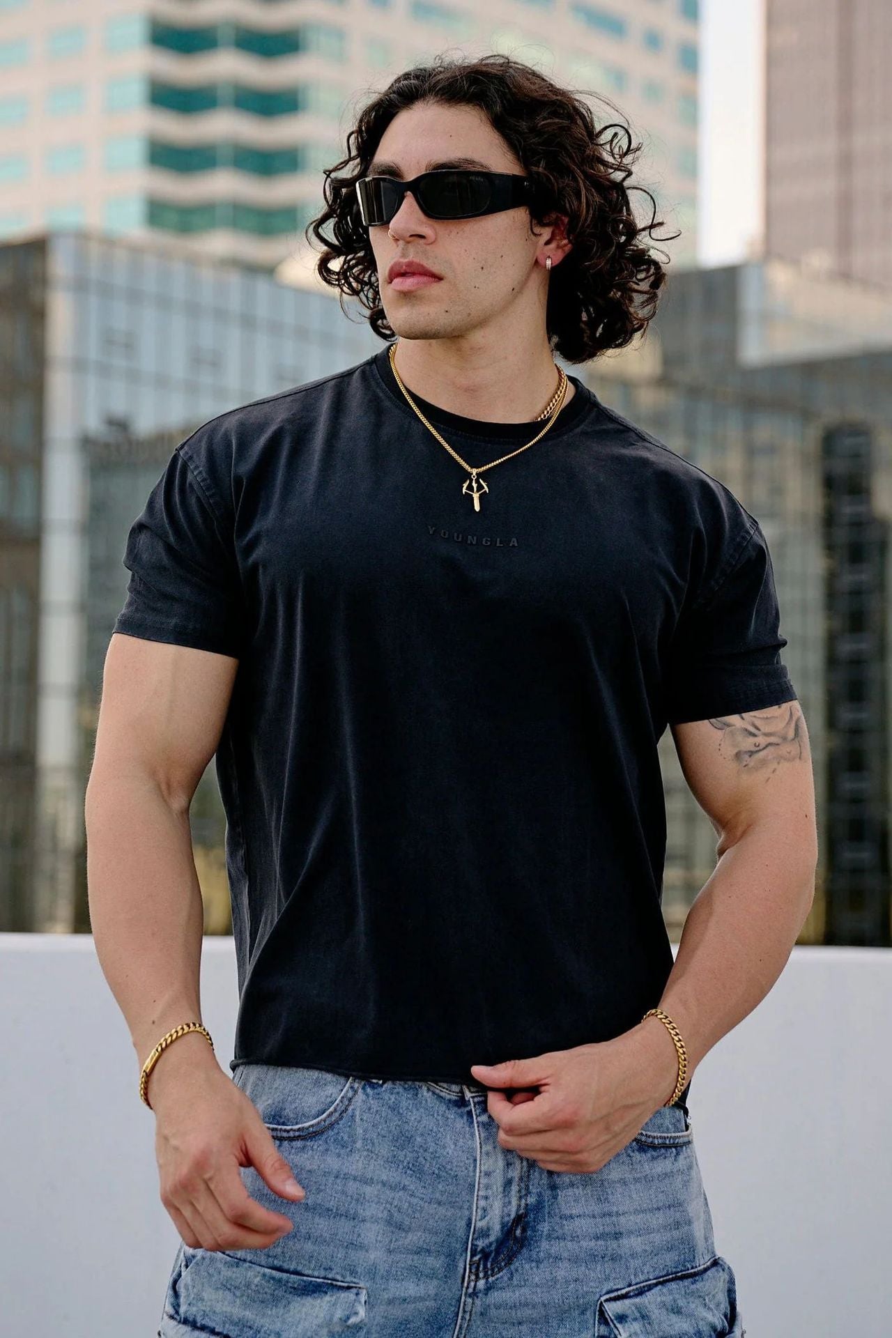 YOUNGLA 401 Essential Jacked Tees