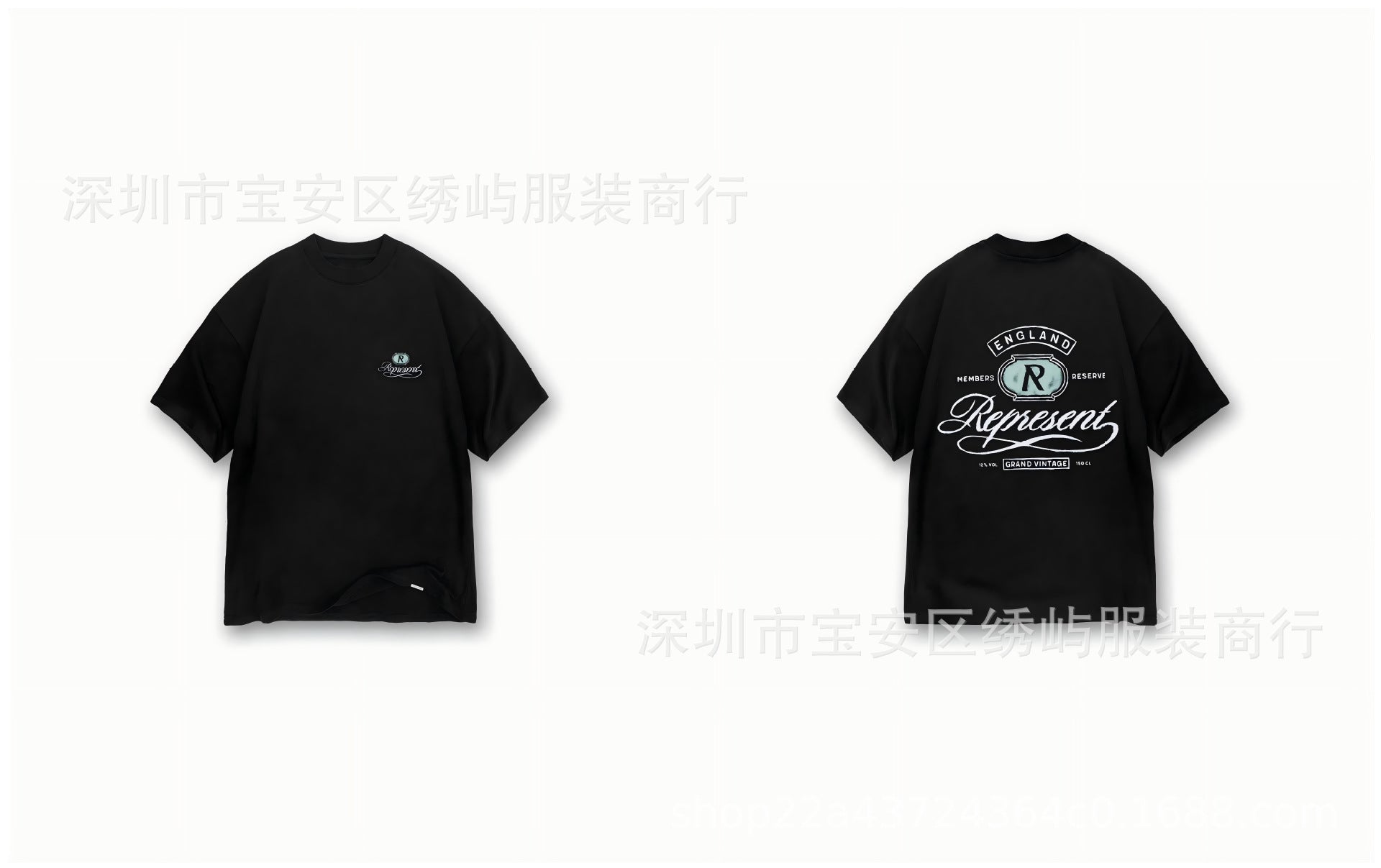 Represent Cartoon Graphic Crew Neck Short Sleeve T Shirt