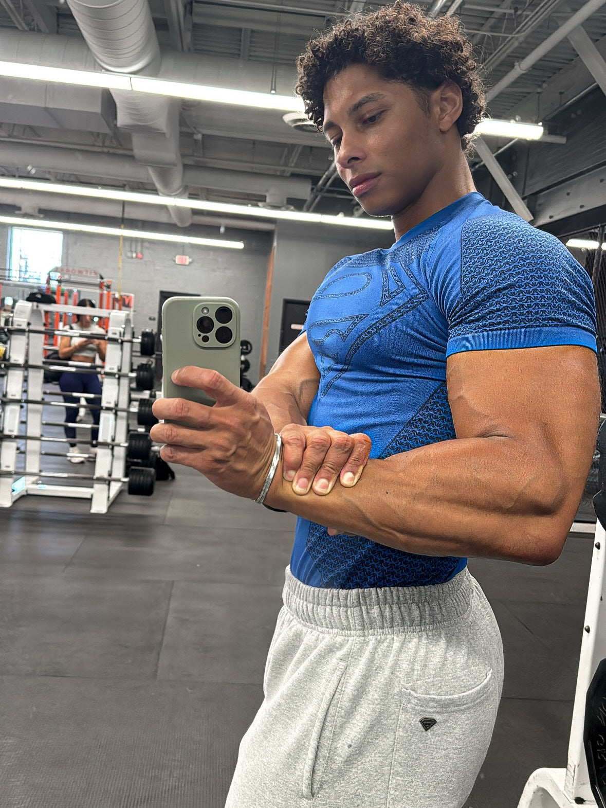 YOUNGLA 4117 Superman Compression Tees