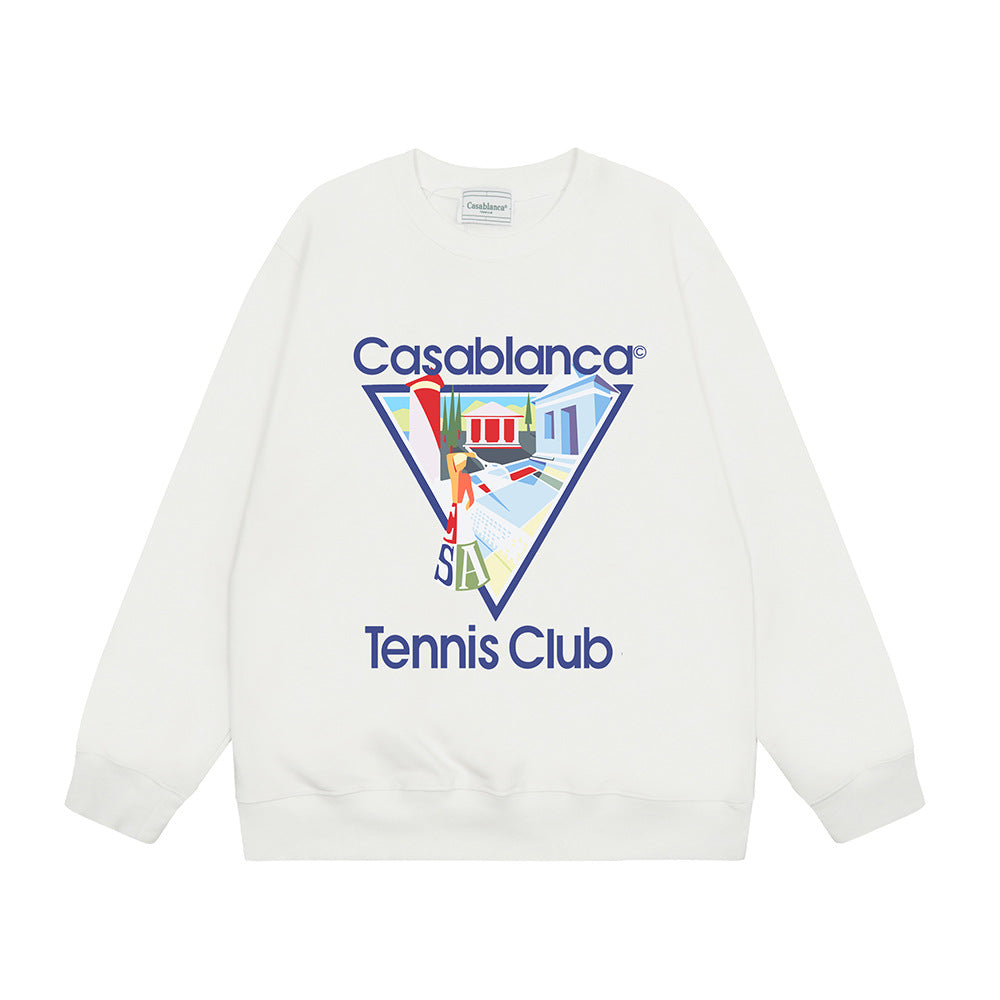 Casablanca Graphic Print Crew Neck French Terry Sweatshirt Unisex