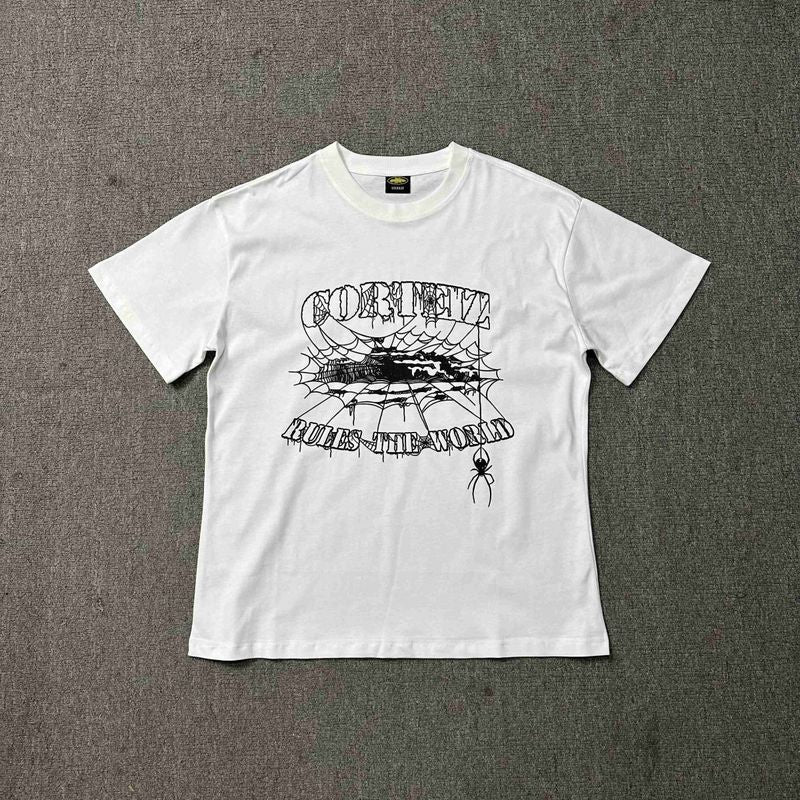 Corteiz Logo Letter Print Crew Neck Short Sleeve T‑Shirt Unisex