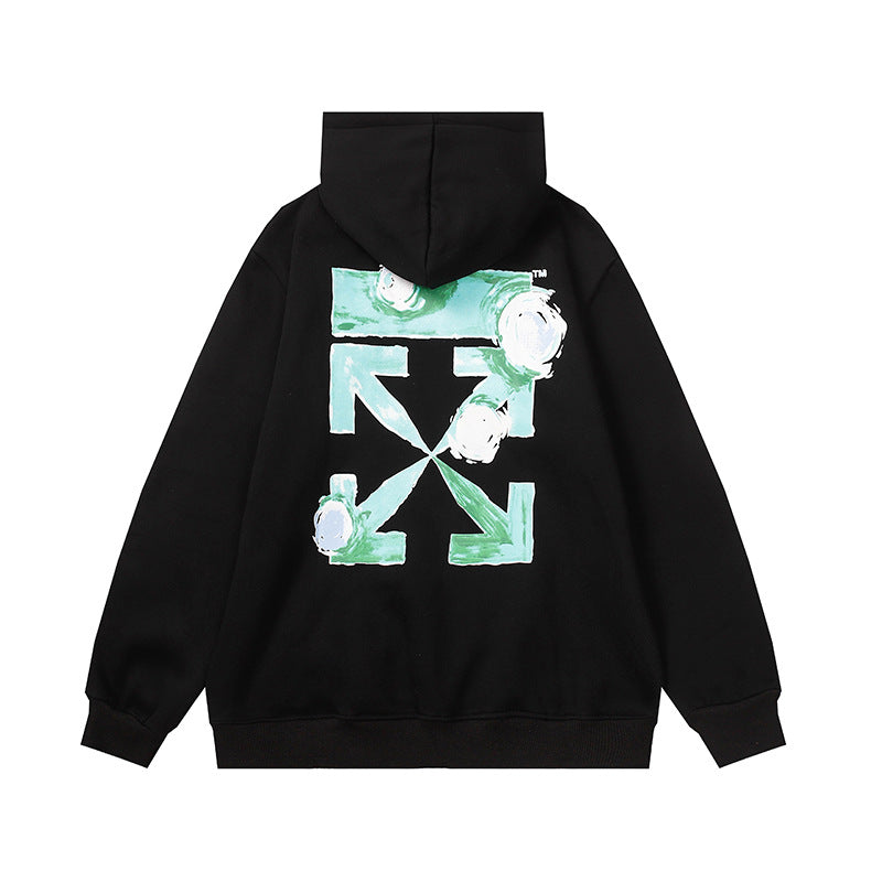 Off-White Arrow Graphic Print Hoodie Streetwear Unisex
