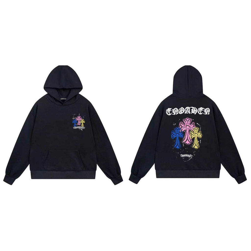 Chrome Hearts Cross Horseshoe Hoodie Vintage Goth Streetwear Pullover