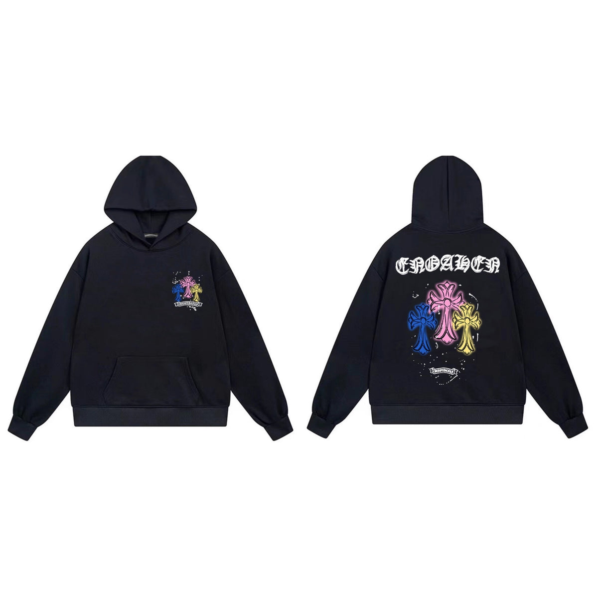 Chrome Hearts Cross Horseshoe Hoodie Vintage Goth Streetwear Pullover