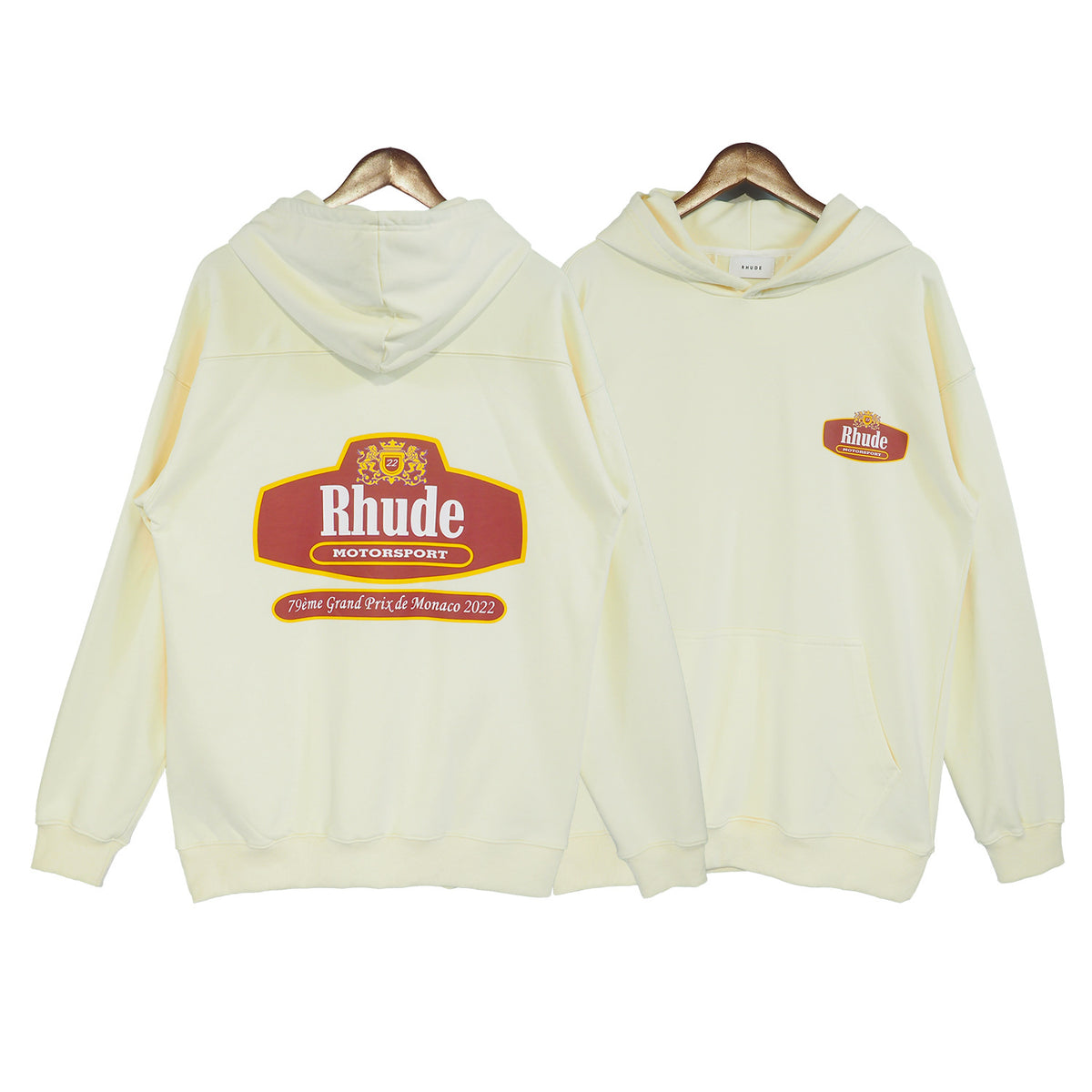 Rhude Cartoon Letter Hoodie Streetwear Cotton Pullover Sweatshirt