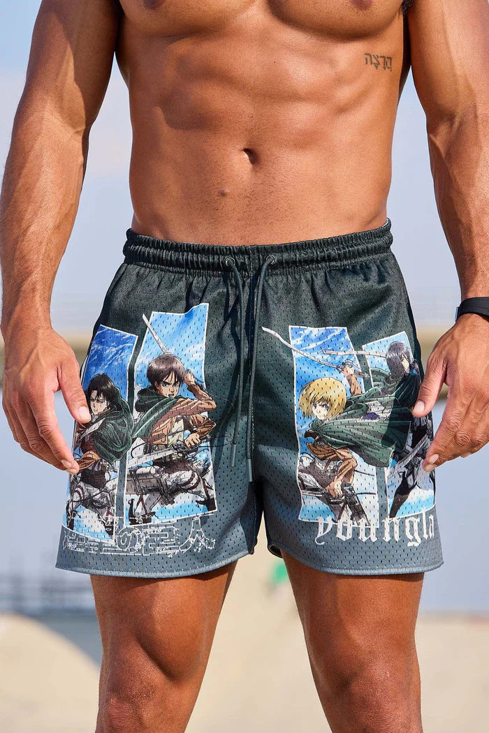 YOUNGLA 1126 AOT© x YLA Mesh Shorts