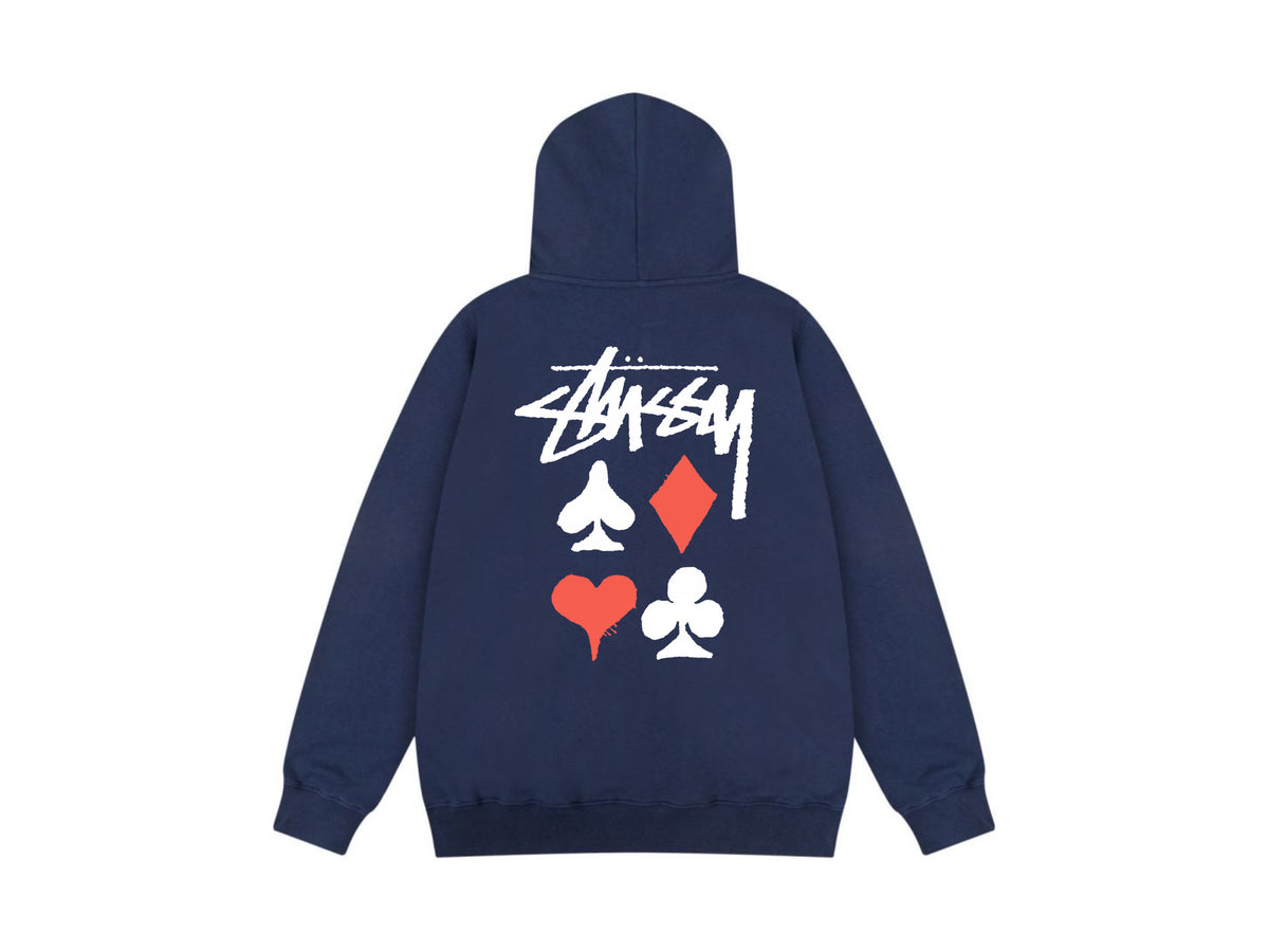 Stussy Zip Up Hoodie Multi Graphic Letter Print Streetwear Jacket