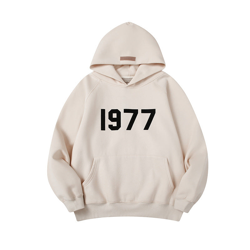 Fear of God ESSENTIALS 1977 Flocked Number Print Hoodie sweatpants
