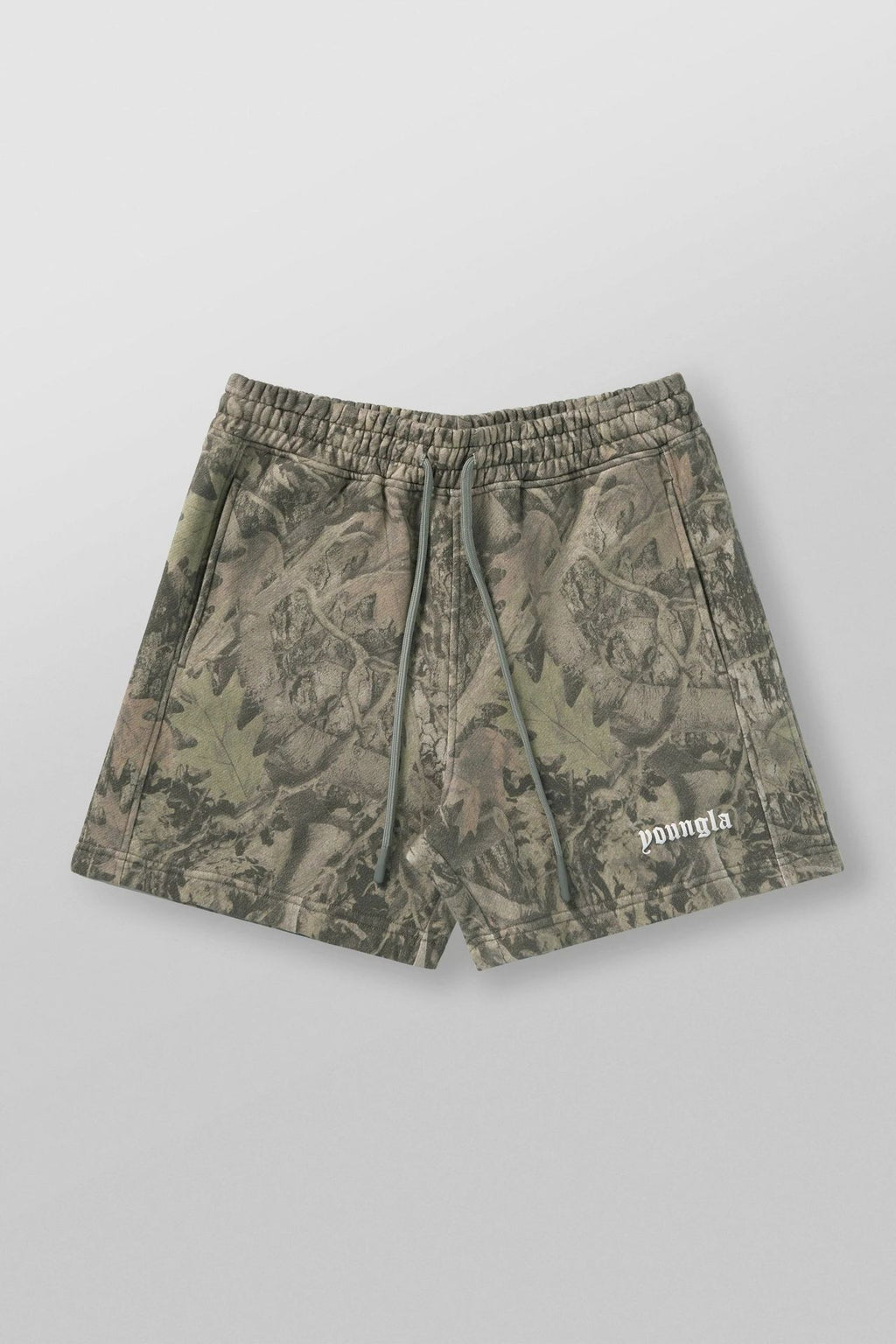 YOUNGLA 1118 Tree Camo Cotton Shorts