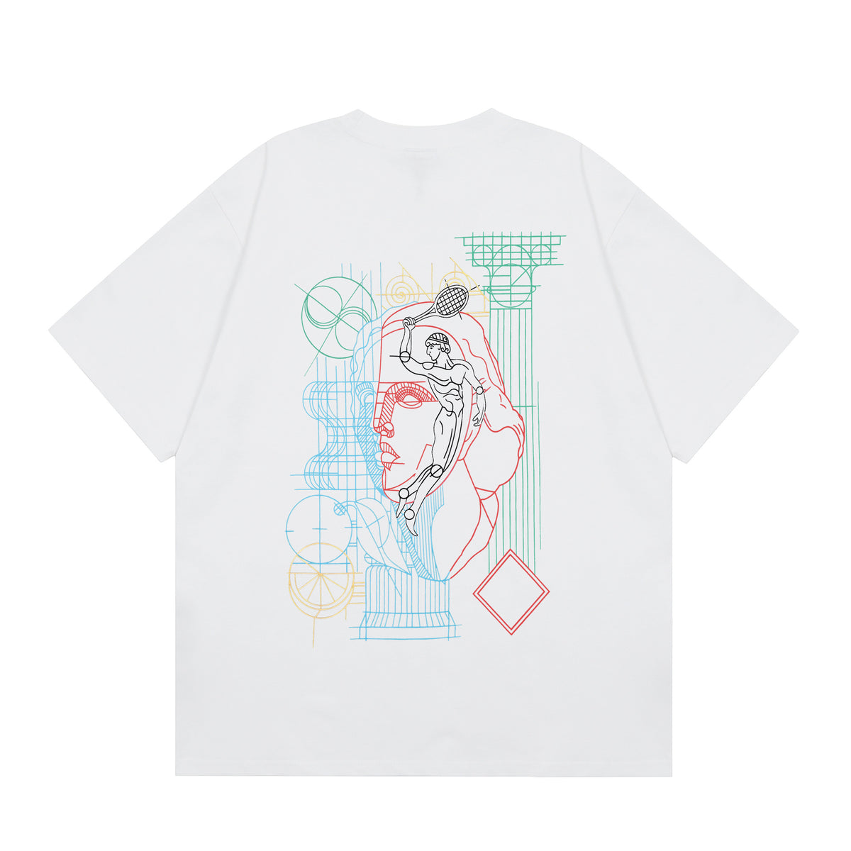 Casablanca Multi‑Artwork Vintage Graphic Oversized Tee Streetwear