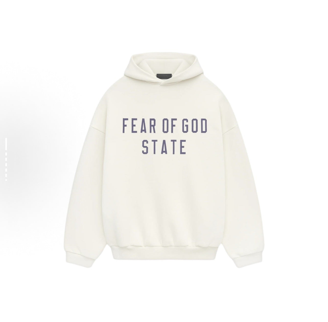 Fleece Lined Arch Letter Streetwear Print Pullover Hoodie