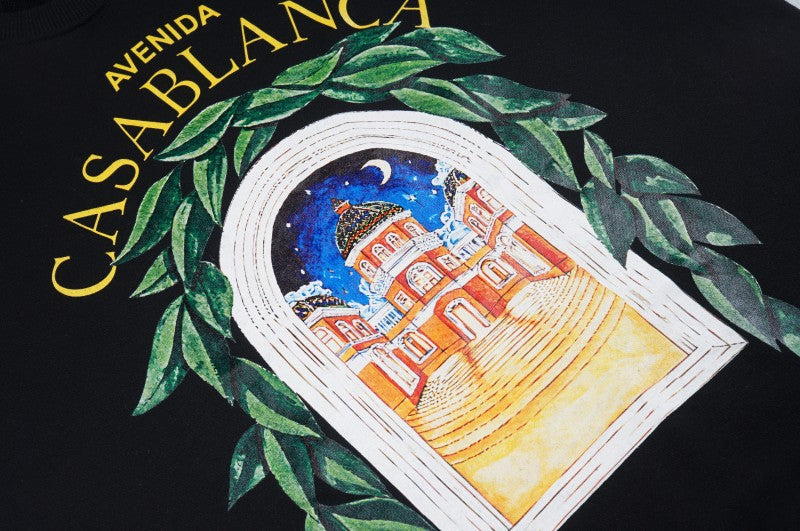 Casablanca Arch Logo Crewneck Casa Graphic Print Casual Pullover