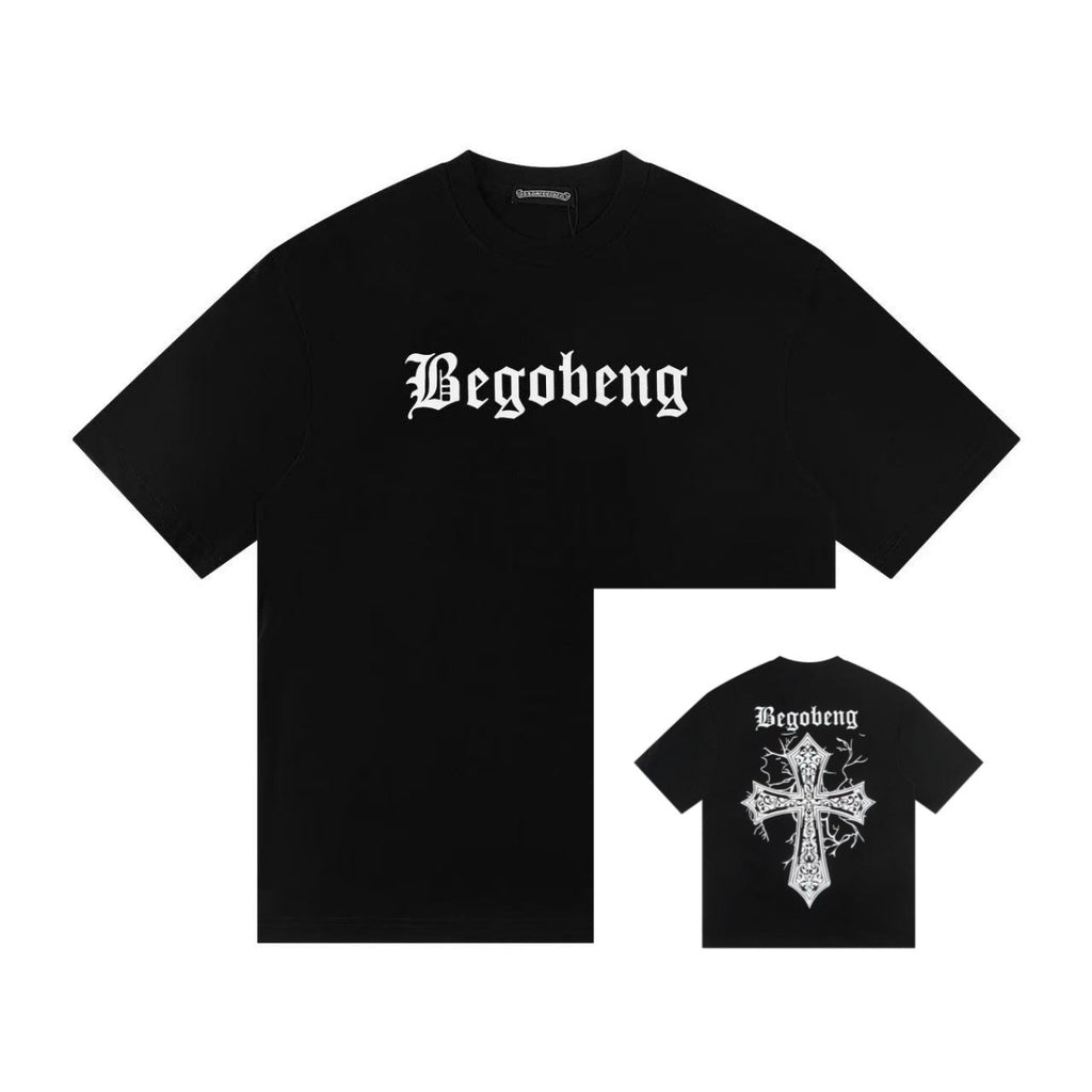 Chrome Hearts Color Sanskrit Cross Horseshoe Print Short Tee Unisex